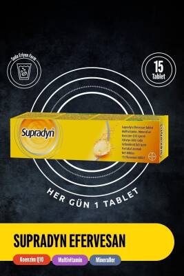 Supradyn 15 Efervesan Tablet | Koenzim Q10, Multivitamin Ve Mineral Içeren Takviye Edici Gıda - 2