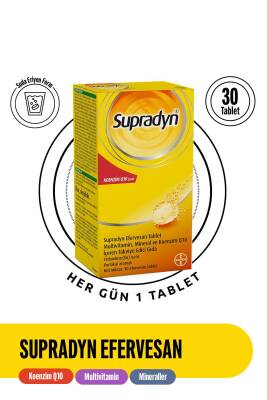 Supradyn All Day 30 Efervesan Tablet | Koenzim Q10, Multivitamin Ve Mineral Içeren Takviye Edici Gıda - 1