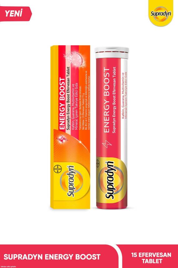 Supradyn Energy Boost 15 Efervesan Tablet l Kafein, Guarana, Multivitamin ve Mineral - 1