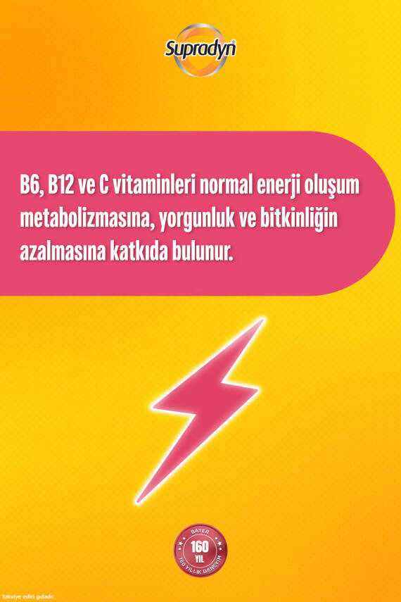 Supradyn Energy Boost 15 Efervesan Tablet l Kafein, Guarana, Multivitamin ve Mineral - 8
