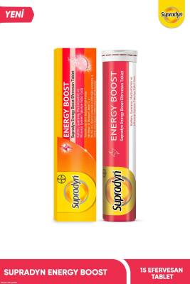 Supradyn Energy Boost 15 Efervesan Tablet l Kafein, Guarana, Multivitamin ve Mineral - Supradyn