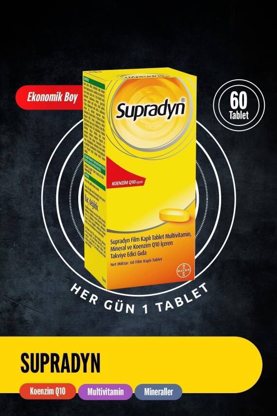 Supradyn Koenzim Q10, Multivitamin Ve Mineral Içeren 60 Film Kaplı Tablet - 2
