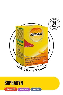 Supradyn Koenzim Q10, Multivitamin Ve Mineral Içeren Takviye Edici Gıda 30 Tablet - 1