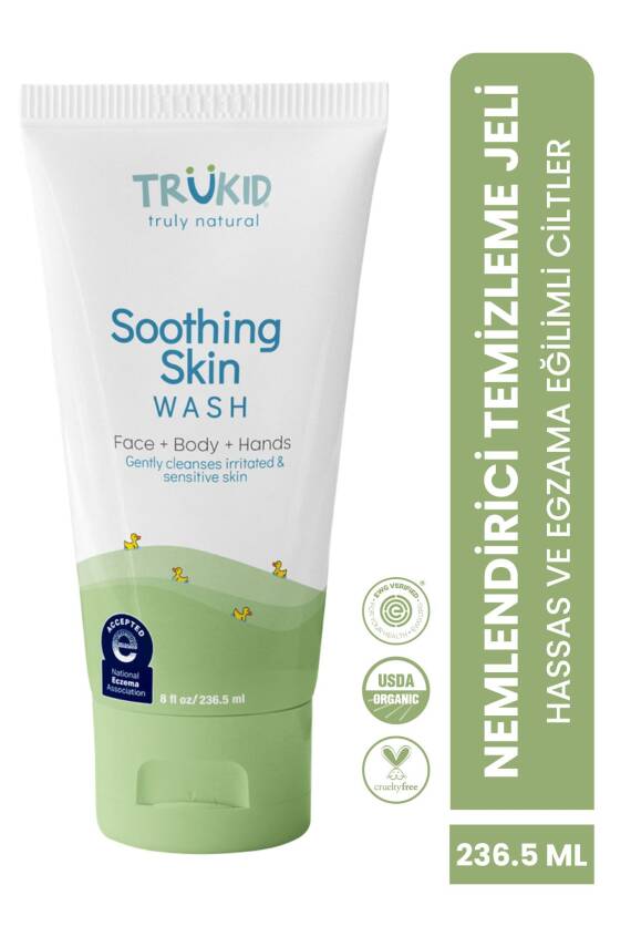 Trukid Trubaby Soothing Skin (ECZEMA) Face & Body Wash 236,5 ml - Yüz & Vücut Yıkama Jeli - 1