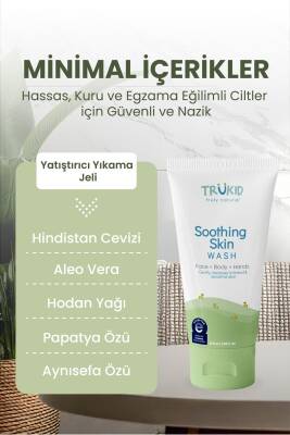 Trukid Trubaby Soothing Skin (ECZEMA) Face & Body Wash 236,5 ml - Yüz & Vücut Yıkama Jeli - 4