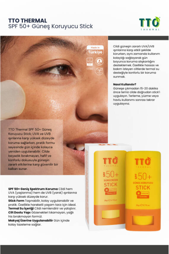 Tto 3’lü Hediyeli Güneş Bakım Seti Spf 50 Güneş Kremi Stick Güneş Sonrası Losyon - 3