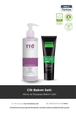 Tto Akne ve Rozasea Bakım Seti Temizleme Jeli Dermodicos Plus - Tto
