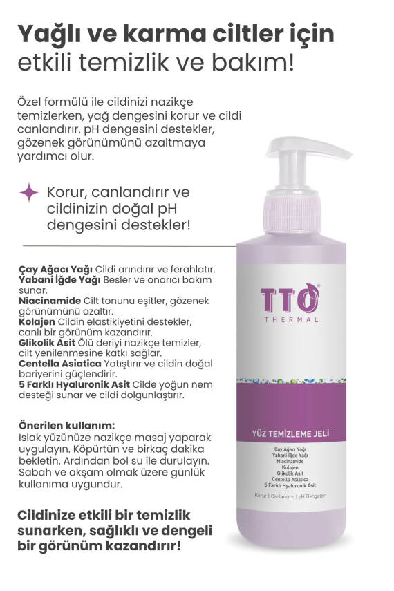 Tto Akne ve Rozasea Bakım Seti Temizleme Jeli Dermodicos Plus - 3