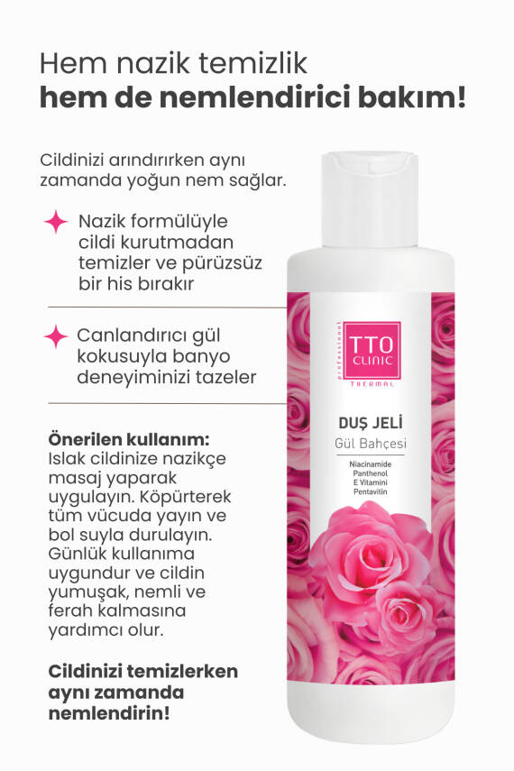 Tto Clinic Duş Jeli Romantik Gül Bahçesi 500 ml - 4