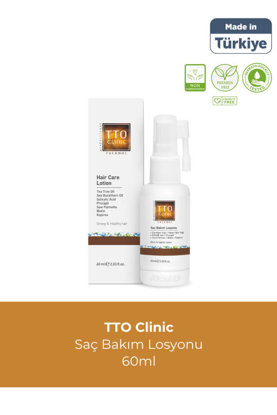 Tto Clinic Güçlendirici & Dökülme Karşıtı Saç Losyonu 60 ml (ÇAY AĞACI YAĞI / PROCAPİL / SAÇKIRAN) - 1