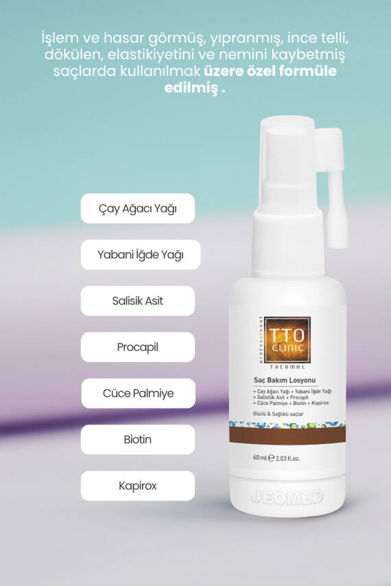 Tto Clinic Güçlendirici & Dökülme Karşıtı Saç Losyonu 60 ml (ÇAY AĞACI YAĞI / PROCAPİL / SAÇKIRAN) - 3