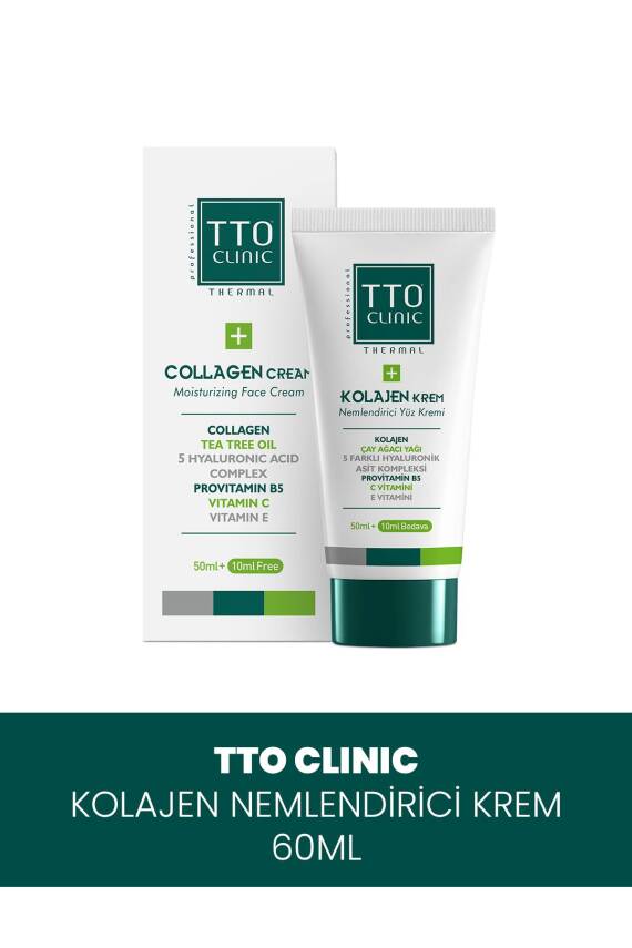 Tto Clinic Kolajen Nemlendirici Yüz Kremi 60 ml Antıagıng Yaşlılık Karşıtı Çay Ağacı Yağı / Hyaluron - 1