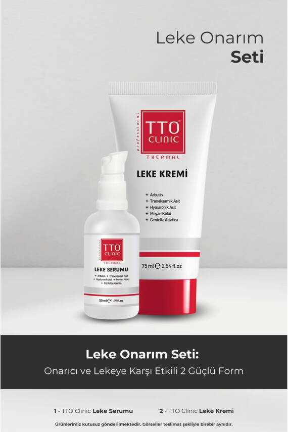 Tto CLINIC LEKE KREMİ 75ML + LEKE SERUMU 50ML - 1