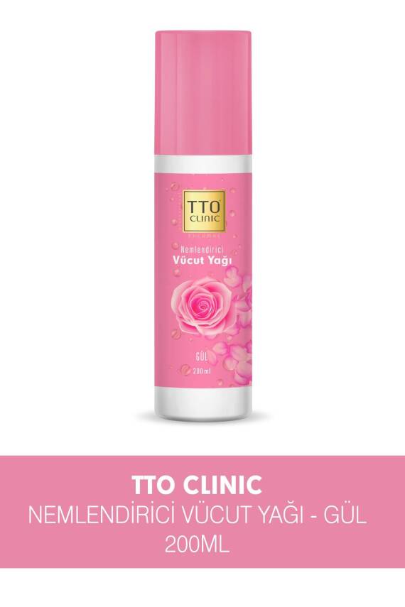 Tto Clinic Nemlendirici Vücut Yağı - Gül Kokulu Banyo Yağı 200ml - 1