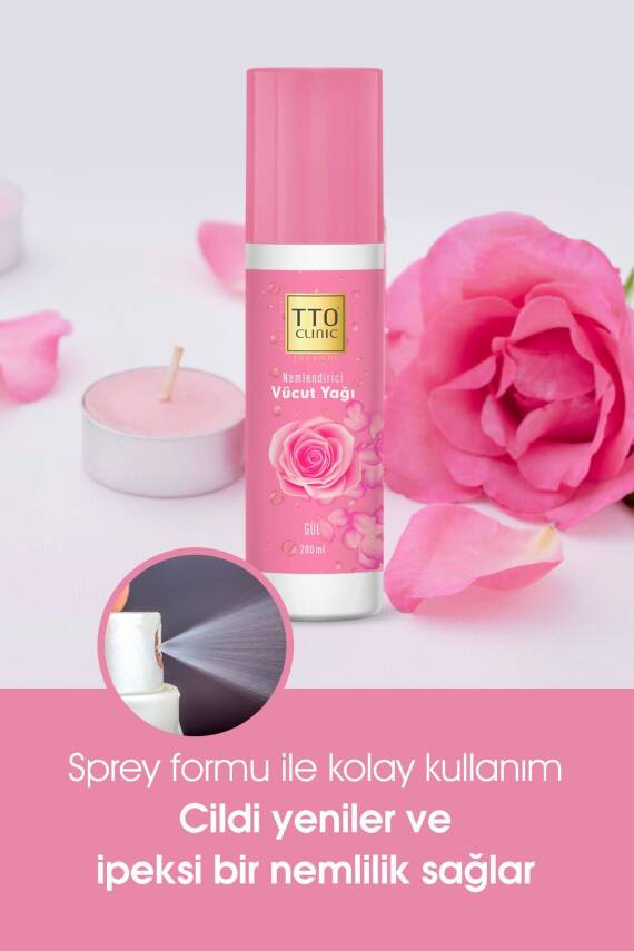 Tto Clinic Nemlendirici Vücut Yağı - Gül Kokulu Banyo Yağı 200ml - 4