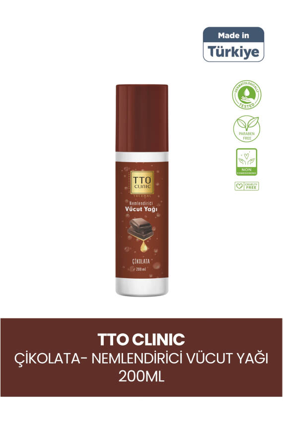 Tto Clinic Vücut Yağı Çikolata 200 ml (ÇAY AĞACI YAĞI / TEA TREE OIL) - 1