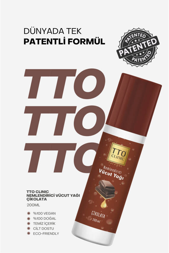 Tto Clinic Vücut Yağı Çikolata 200 ml (ÇAY AĞACI YAĞI / TEA TREE OIL) - 6