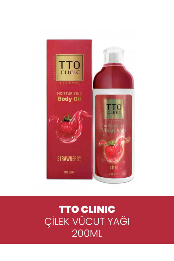 Tto Clinic Vücut Yağı Çilek 200 ml (ÇAY AĞACI YAĞI / TEA TREE OIL) - 1