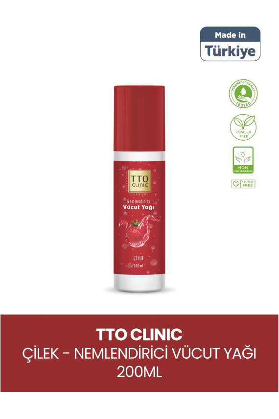 Tto Clinic Vücut Yağı Çilek 200 ml (ÇAY AĞACI YAĞI / TEA TREE OIL) - 2