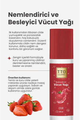 Tto Clinic Vücut Yağı Çilek 200 ml (ÇAY AĞACI YAĞI / TEA TREE OIL) - 5