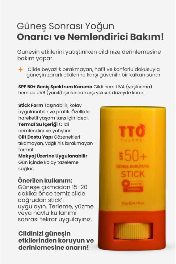Tto Güneş Koruyucu Stick 50spf Uva Uvb Koruma - 3