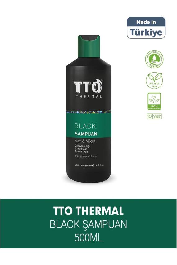 Tto Saç Ve Vücut Şampuanı Black 500ml - 1