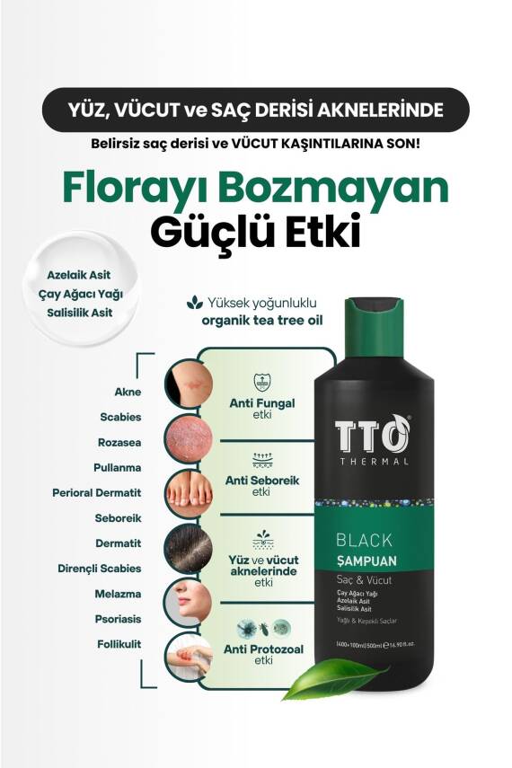 Tto Saç Ve Vücut Şampuanı Black 500ml - 3