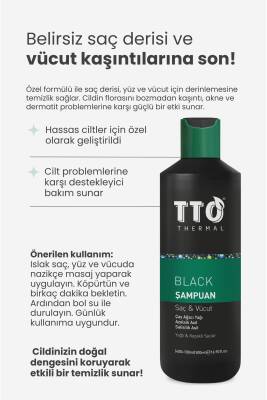 Tto Saç Ve Vücut Şampuanı Black 500ml - 4