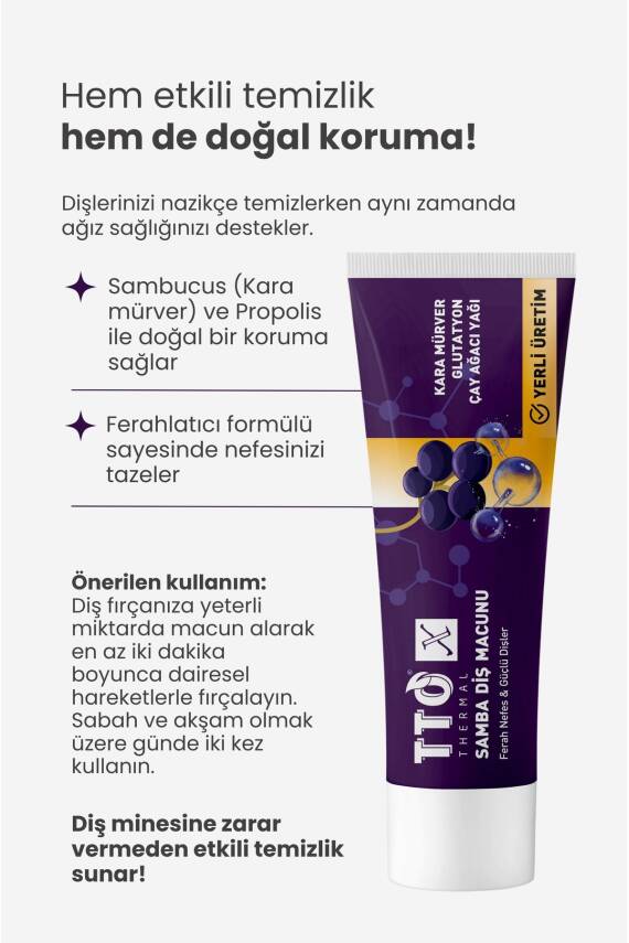 Tto Samba Diş Macunu 75 ml Ağız Kokusu Yarası ( Sls-florür Içermez) - 5