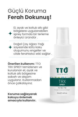 Tto Trx El,ayak, Koltuk Altı Terleme Önleyici Sprey 50 ml (çay Ağacı Yağı / Tea Tree Oil ) - 4