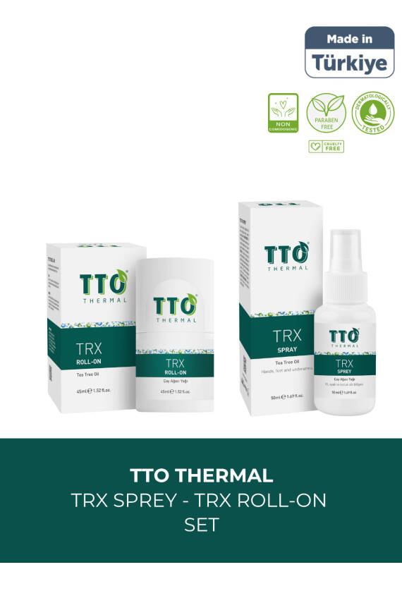 Tto Trx Sprey Ve Roll-on Paketi Terleme Önleyici(ÇAY AĞACI YAĞI / TEA TREE OIL) - 1