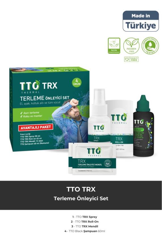 Tto TRX TERLEME ÖNLEYİCİ SET ( sprey roll-on mendil şampuan) - 1