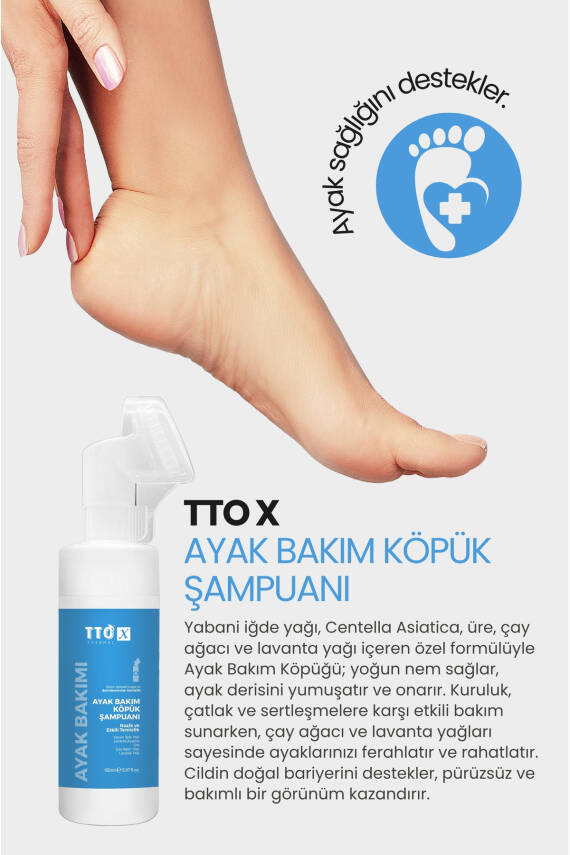 Tto X Aplikatörlü Köpük Ayak Bakım Şampuanı 150ml - 2