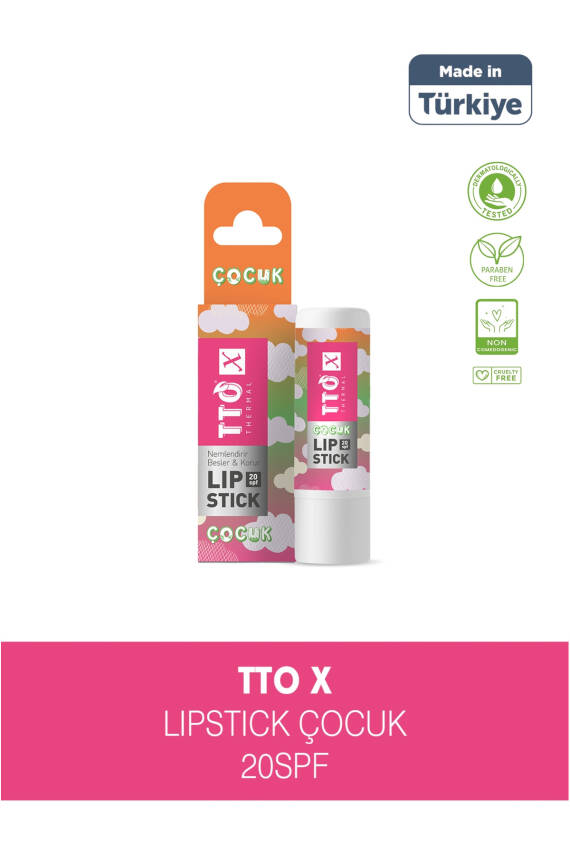 Tto X Çilek Aromalı Çocuk Lip Stick 20 SPF Korumalı - 1