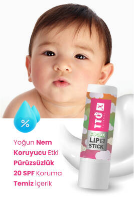 Tto X Çilek Aromalı Çocuk Lip Stick 20 SPF Korumalı - 3