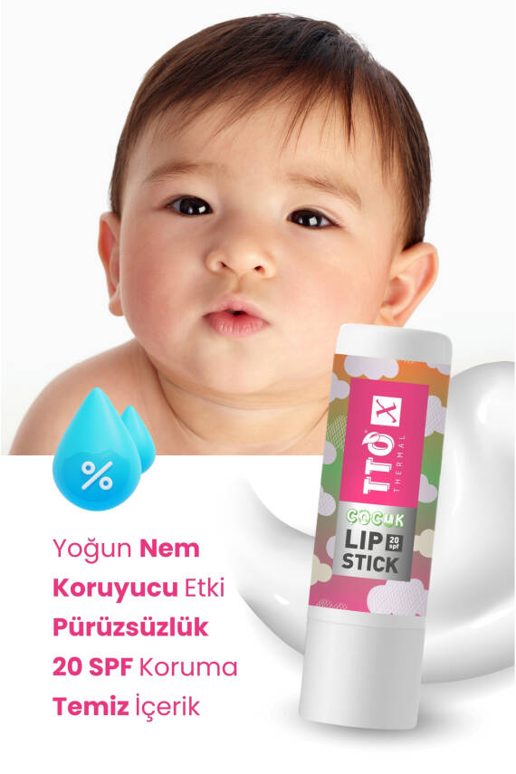 Tto X Çilek Aromalı Çocuk Lip Stick 20 SPF Korumalı - 3