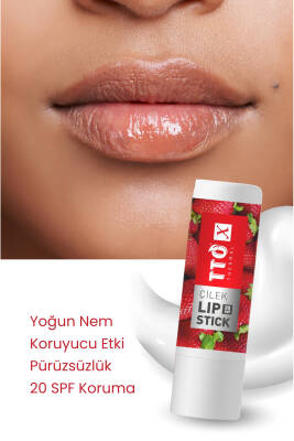 Tto X Çilek Aromalı Lip Stick 20 SPF Korumalı - 3