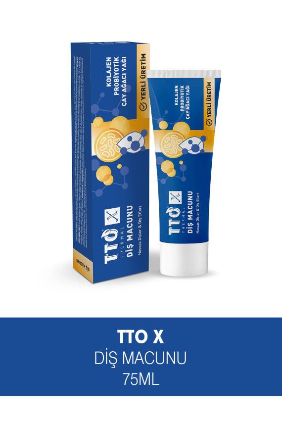Tto X Diş Macunu Kolajen Çay Ağacı Yağ Hassas Dişler 75ml - 1