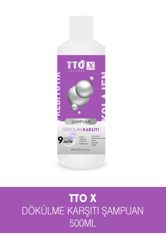 Tto X Dökülme Karşıtı Saç Şampuanı Kolajen ve Prebiyotik 500ml - 1