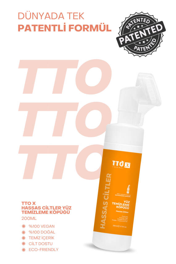 Tto X Hassas Ciltlere Özel Çay Ağacı İçeren Aplikatörlü Yüz Köpüğü 200ml - 5