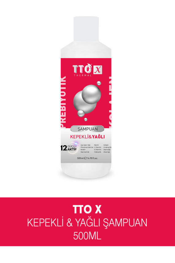 Tto X Kepekli ve Yağlı Saçlara Özel Şampuan Kolajen ve Prebiyotik 500ml - 1