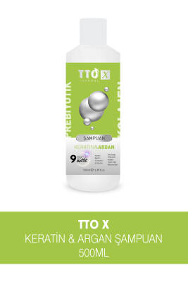 Tto X Keratin Ve Argan Özlü Saç Şampuanı Kolajen ve Prebiyotik 500ml - Tto