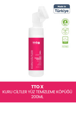 Tto X Kuru Ciltlere Özel Çay Ağacı İçeren Aplikatörlü Yüz Köpüğü 200ml - Tto