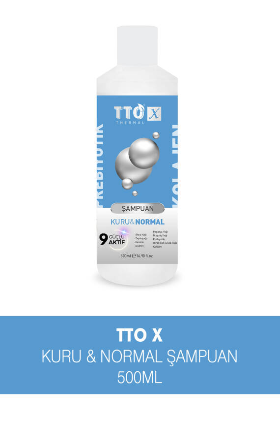 Tto X Kuru Ve Normal Saçlar İçin Şampuan Kolajen ve Prebiyotik 500ml - 1