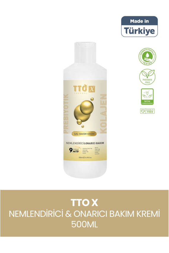 Tto X Nemlendirici Ve Onarıcı Saç Kremi Kolajen Ve Prebiyotik 500ml - 1