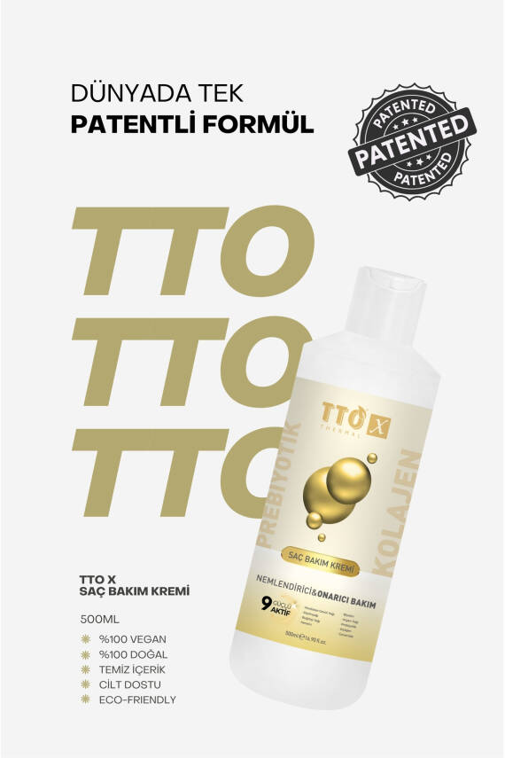 Tto X Nemlendirici Ve Onarıcı Saç Kremi Kolajen Ve Prebiyotik 500ml - 2