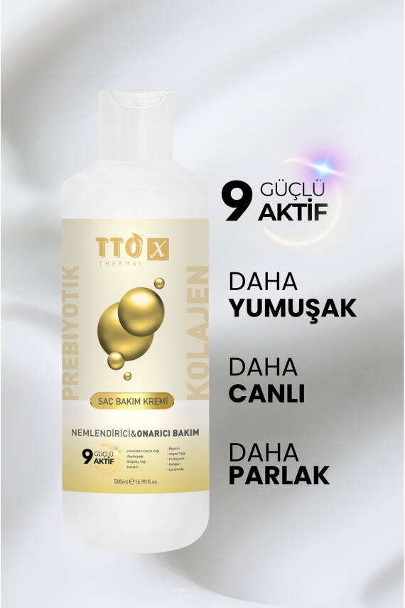 Tto X Nemlendirici Ve Onarıcı Saç Kremi Kolajen Ve Prebiyotik 500ml - 4