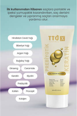 Tto X Prebiyotik Saç Bakım Maskesi 200ml - 3