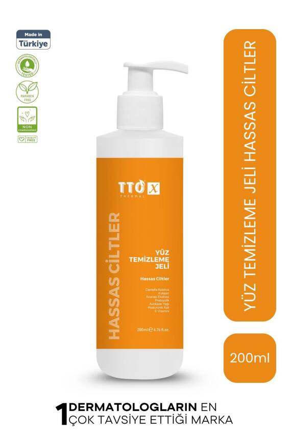 Tto X Yüz Temizleme Jeli Hassas Ciltler 200 ml - 1
