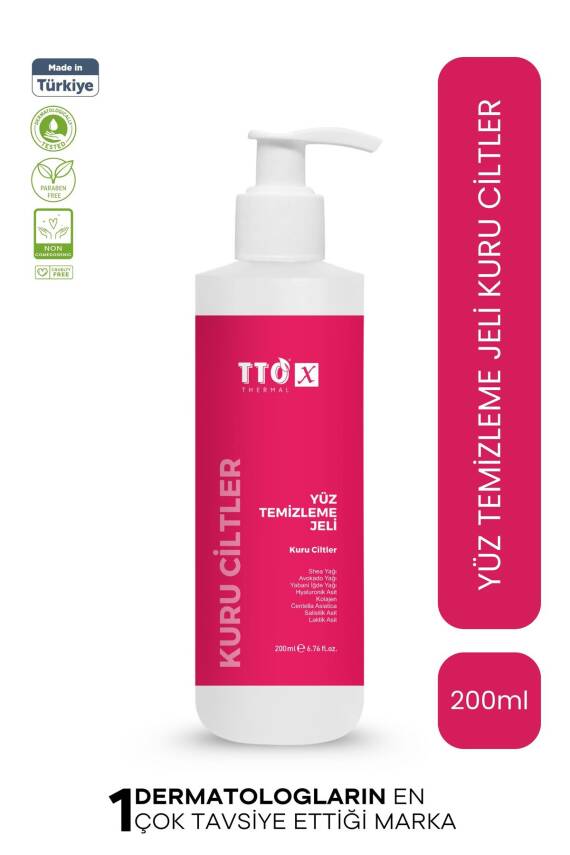 Tto X Yüz Temizleme Jeli Kuru Ciltler 200 ml - 1